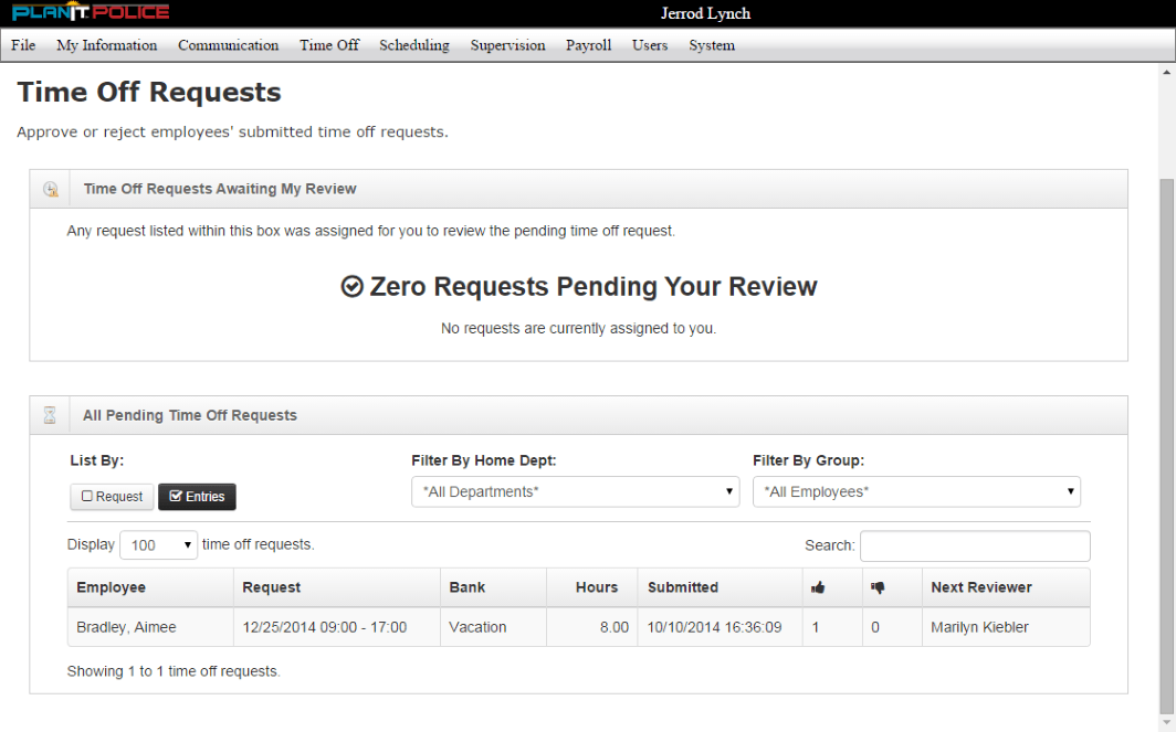 News Multiple Approval Time Off Requests